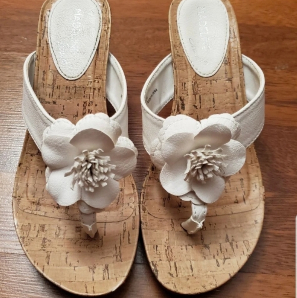Madeline Stuart White Sandals